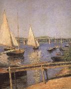 Gustave Caillebotte Sailing Boats at Argenteuil oil